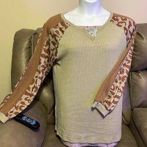Long Sleeve Waffle Knit Top!